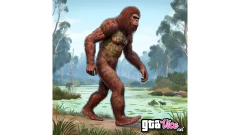 Florida's Legendary Skunk Ape Concept Art (AI Generated By Psy)