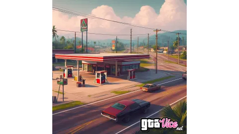 Gas Station Concept Art (AI Generated By Psy)