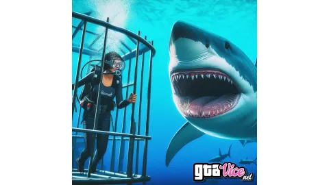 Lucia in a Shark Cage (AI Generated By Psy)