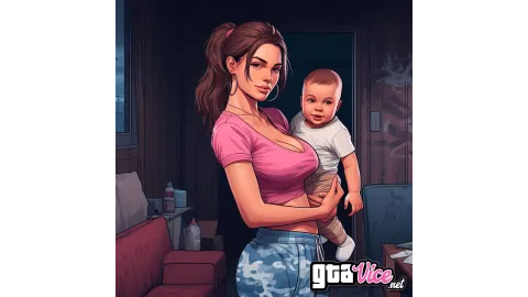 Lucia With A Baby Concept Art (AI Generated By Psy)