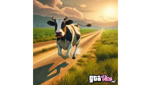 Runaway Cow Concept Art (AI Generated By Psy)