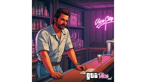 Vice City Bartender Concept Art (AI Generated By Psy)