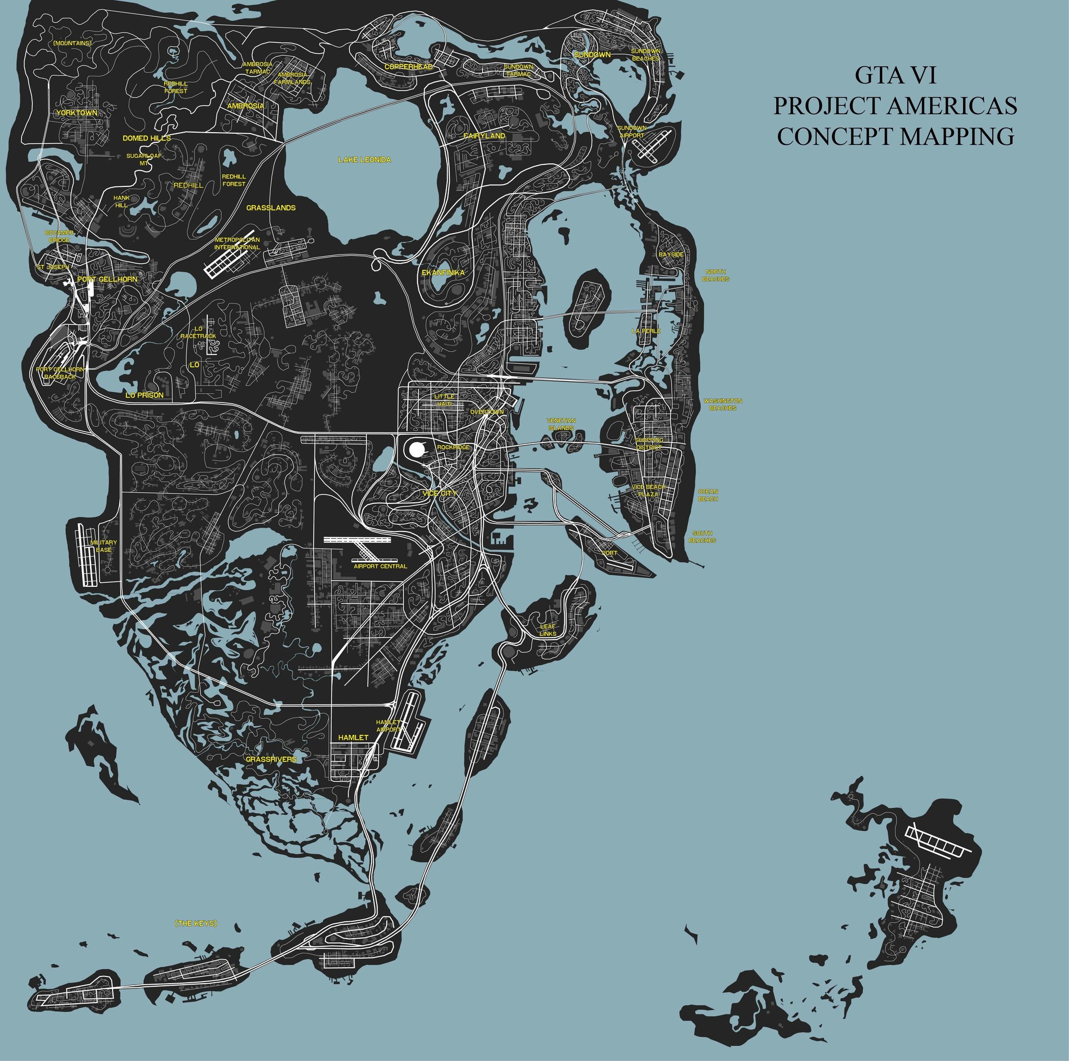 GTA VI Project Americas Concept Map By EGNationnn - GTAVice.net