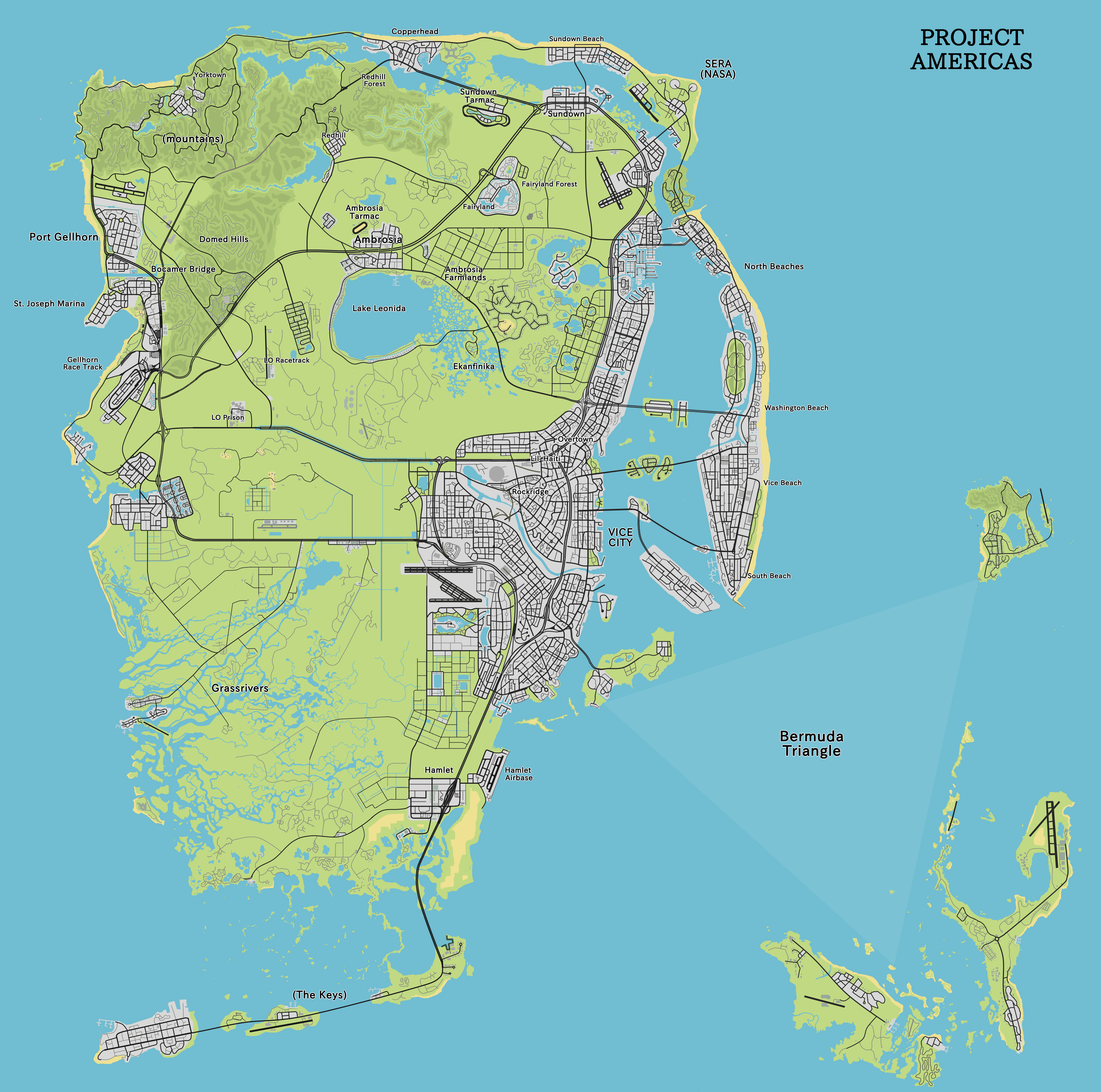 GTA VI Project Americas Map By tachyon_v GTA VI Project Americas Map By tachyon_v