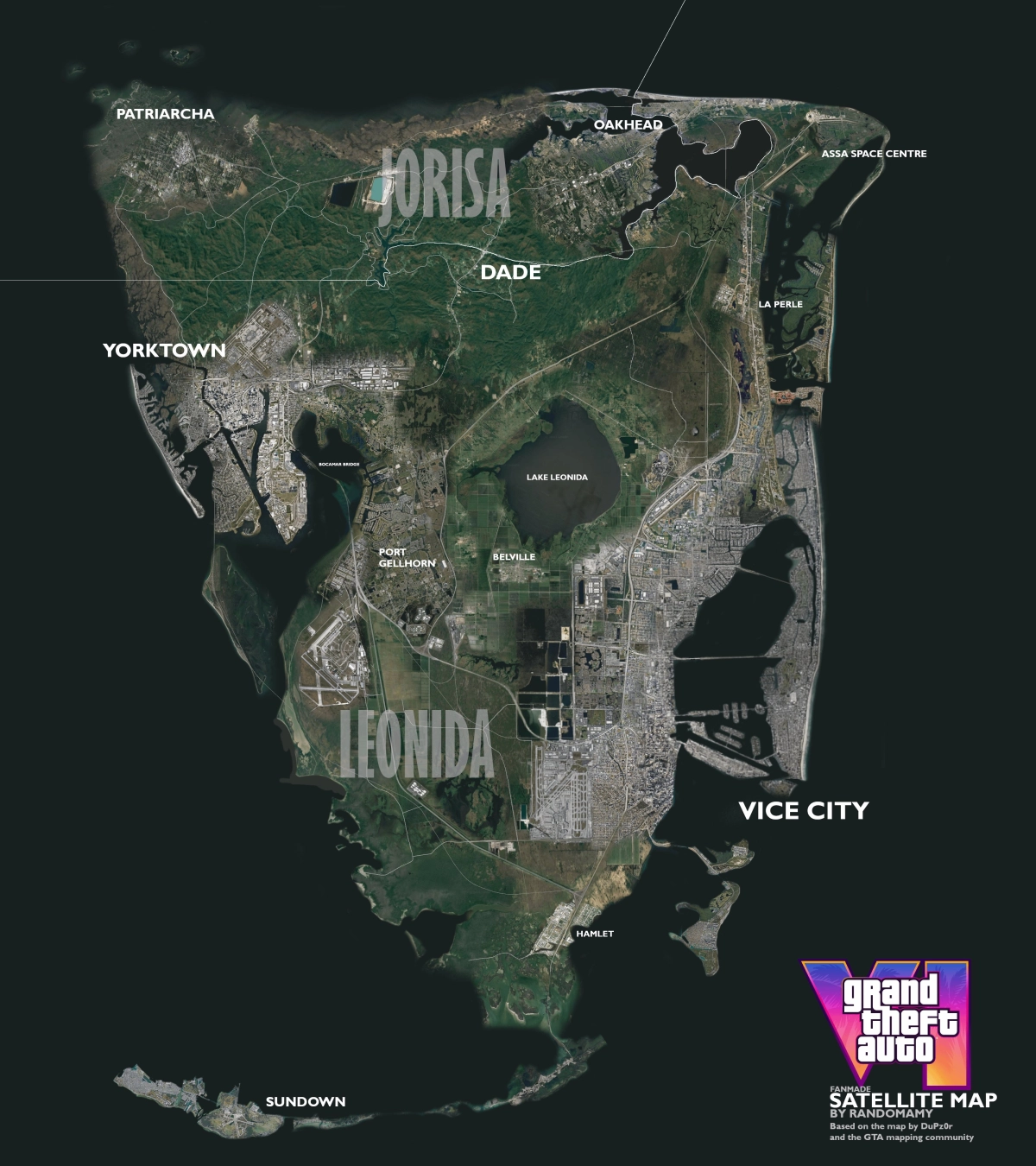 GTA VI Satellite Map by RANDOMAMY - GTAVice.net