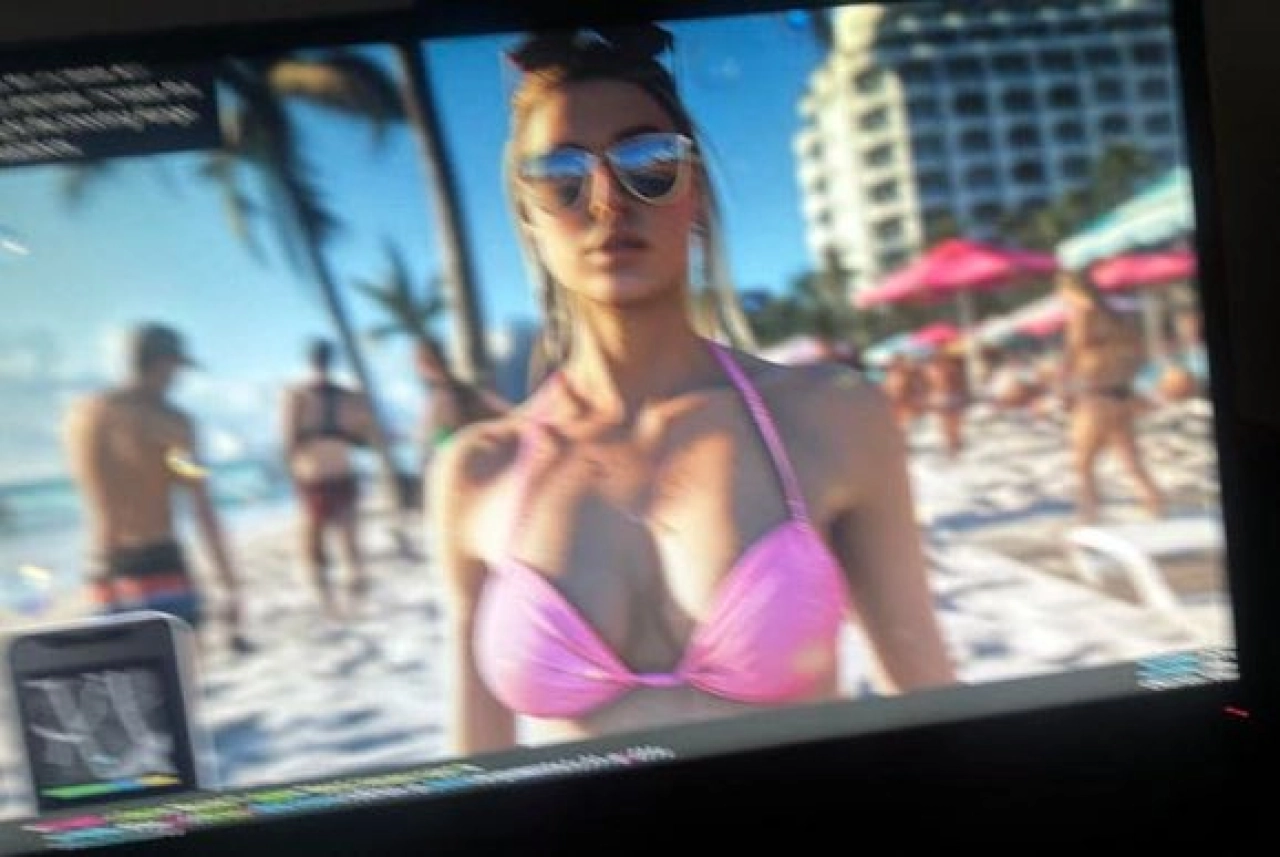 GTA VI Fake Leak Beach Girl Pink Bikini