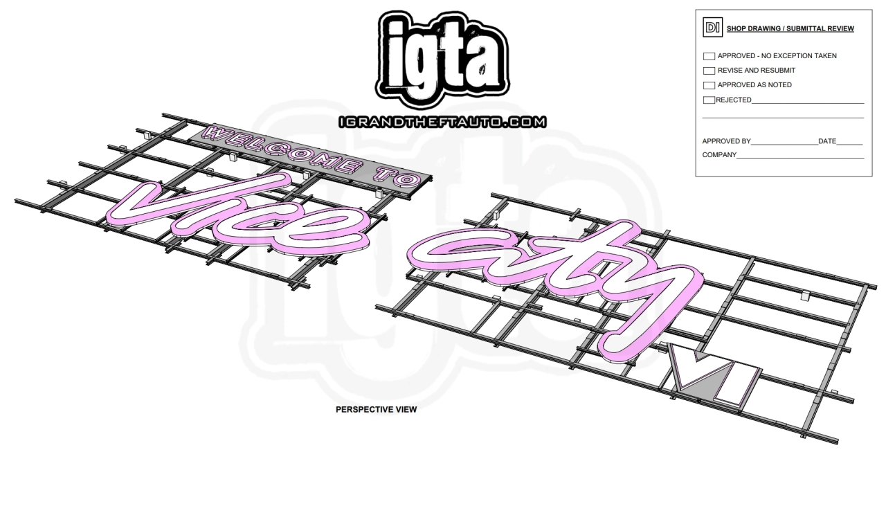 REVEALED: Rockstar's "Welcome to Vice City" Kaseya Center Rooftop Sign Plans