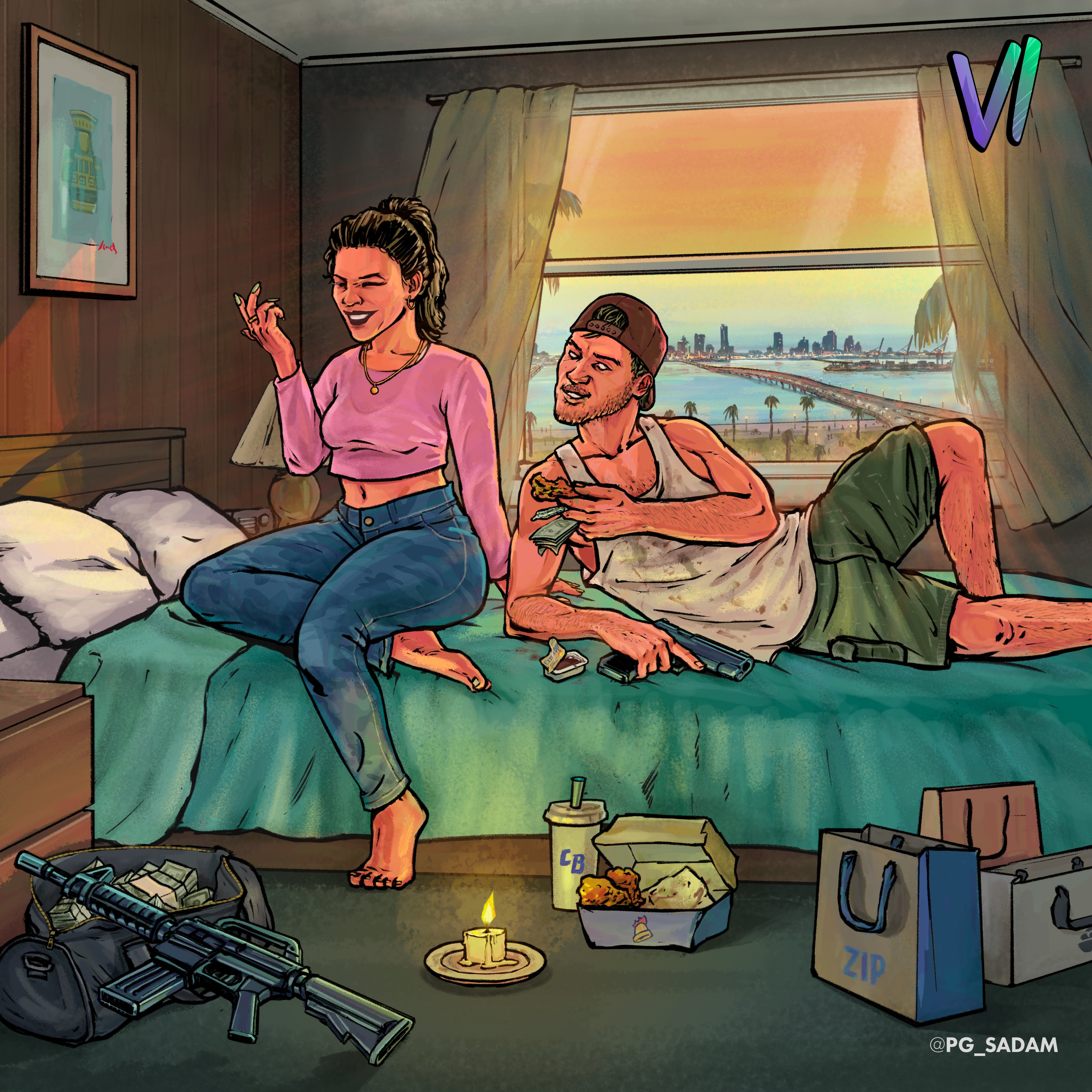 Lucia and Jason Hotel Room Fan Art by PG_SADAM Lucia and Jason Hotel Room Fan Art by PG_SADAM