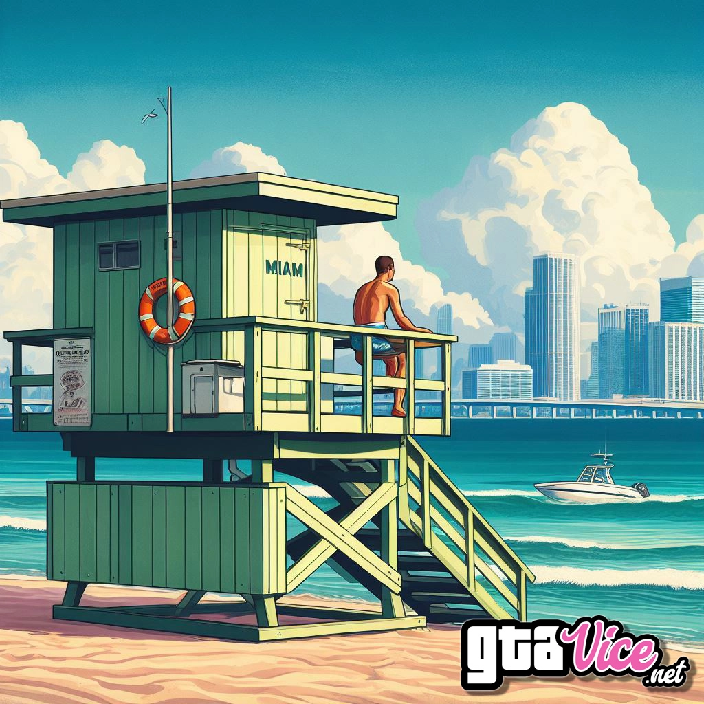 Lifeguard Hut Concept Art (AI Generated By Psy) - GTAVice.net