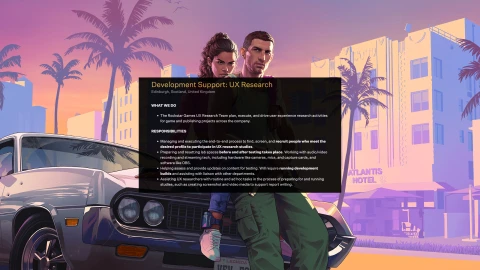 Rockstar Hiring for UX Research - GTA VI Playtesting To Start Soon?