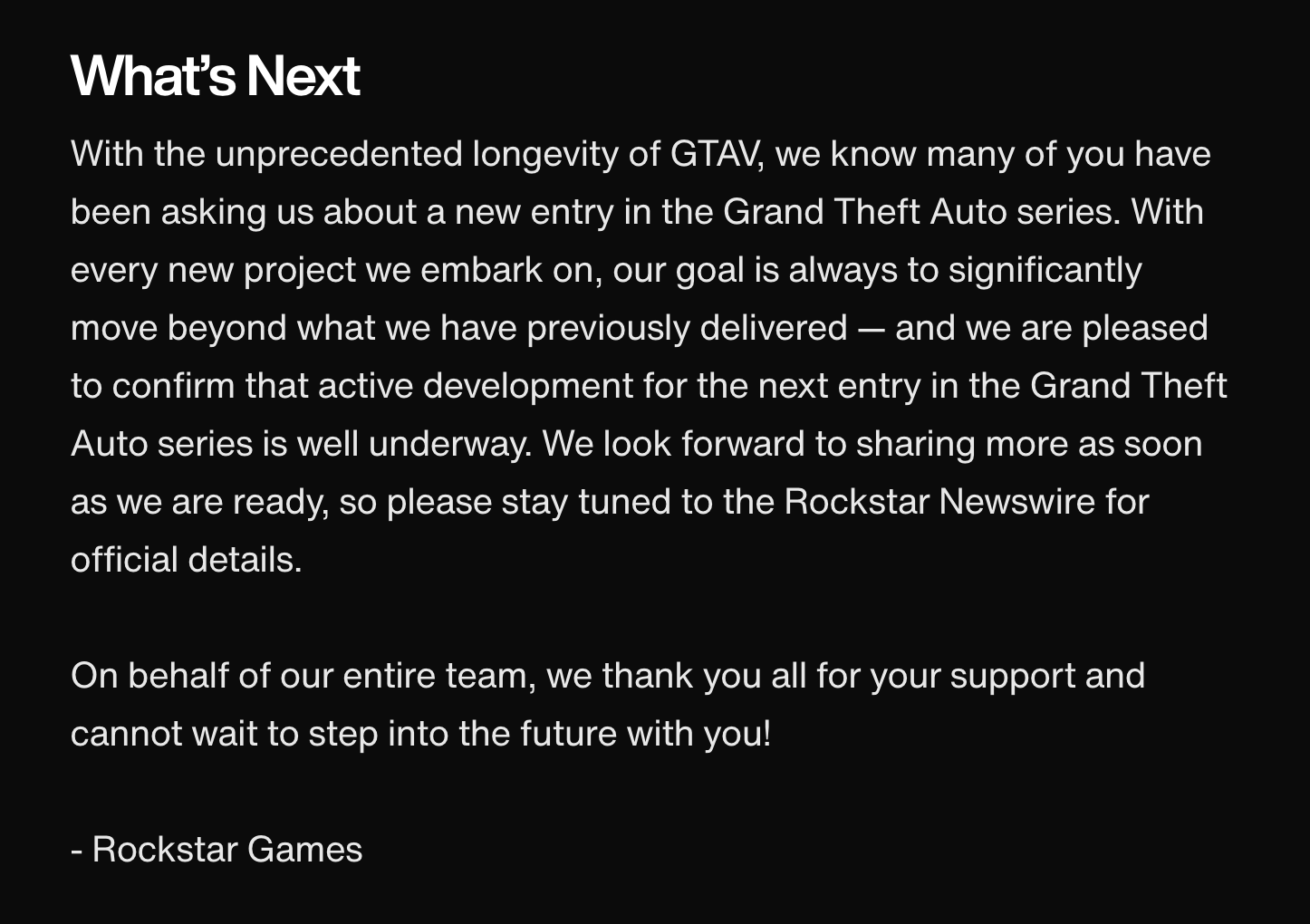 rockstar games confirm new gta is in development rockstar games confirm new gta is in development